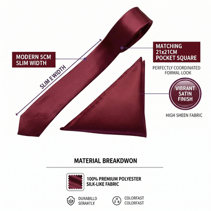 Maroon pocket squares for suits