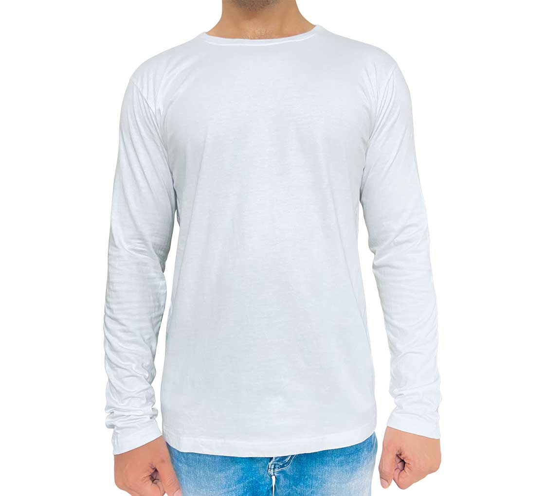 Customize Men’s Organic Long Sleeve Crew Neck T-Shirt – Customized
