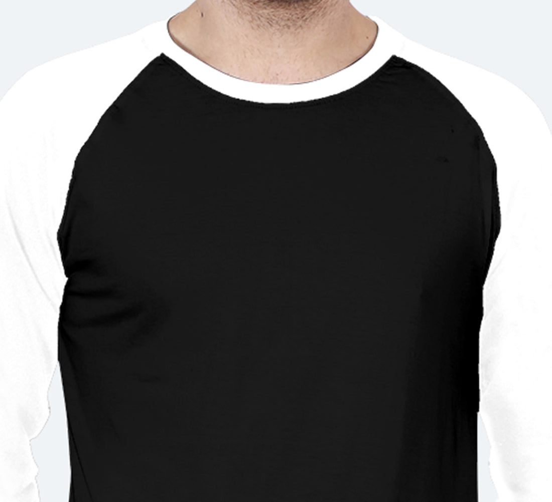 Men’s Raglan T-Shirt – Black | Casual Comfort with a Custom Edge