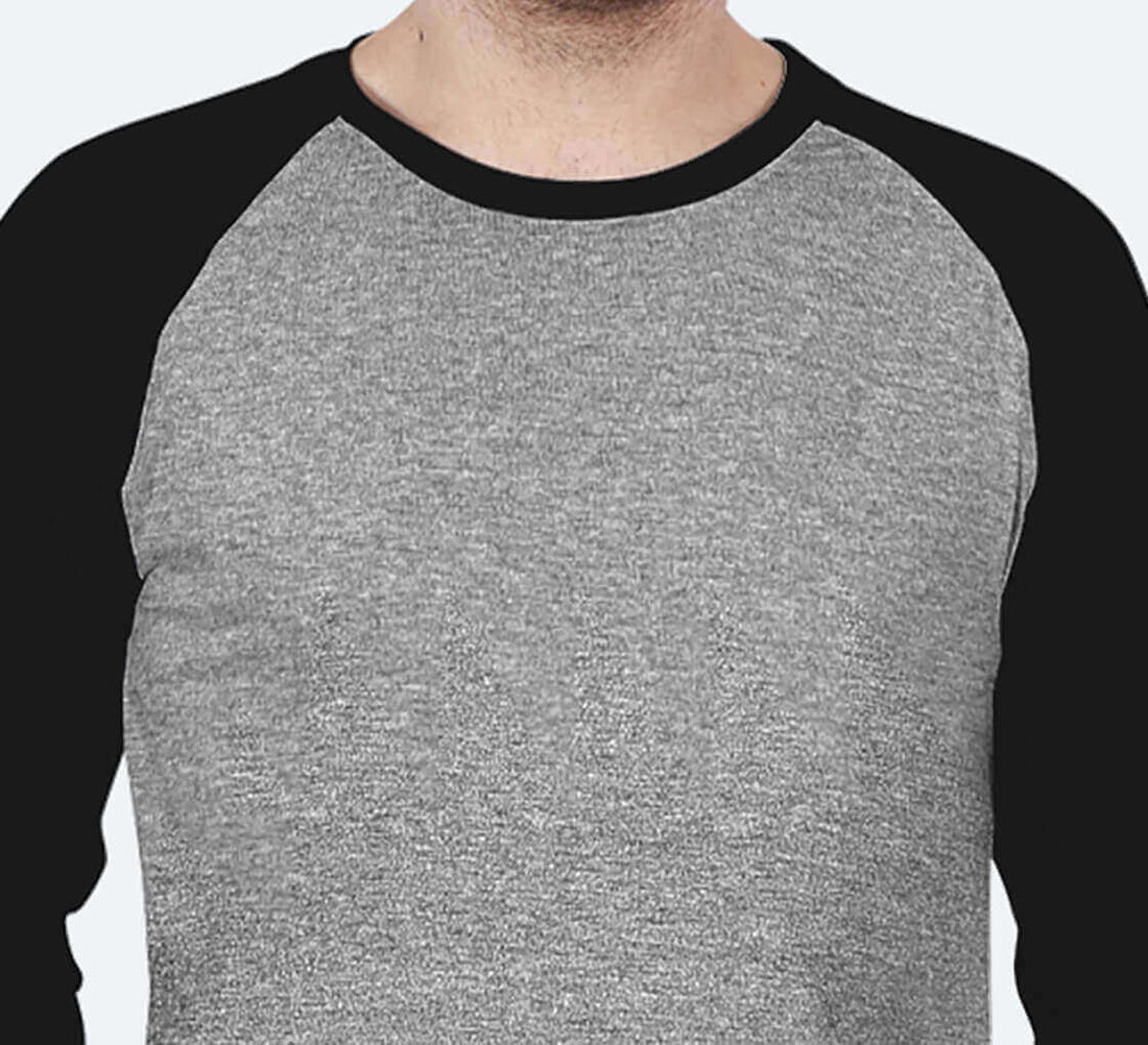 Men’s Raglan T-Shirt – Grey | Casual Comfort with a Custom Edge