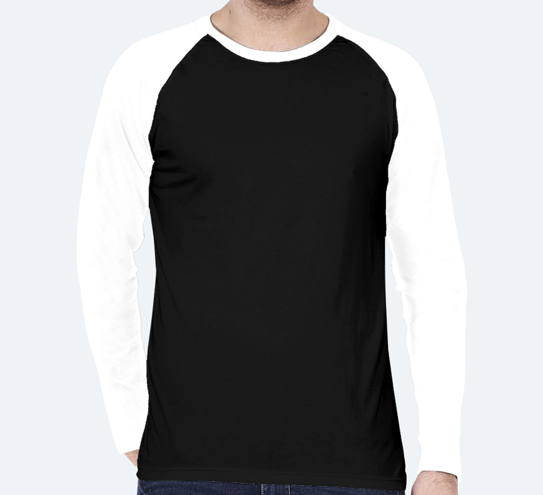 Men’s Raglan T-Shirt – Black | Casual Comfort with a Custom Edge
