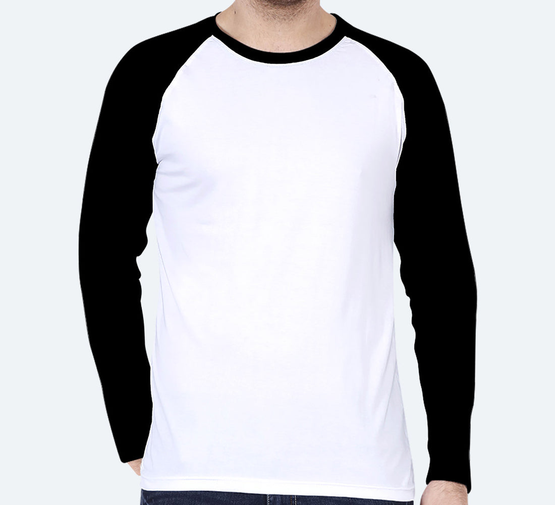 Men’s Raglan T-Shirt – White | Casual Comfort with a Custom Edge