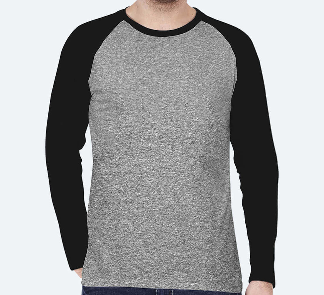 Men’s Raglan T-Shirt – Grey | Casual Comfort with a Custom Edge