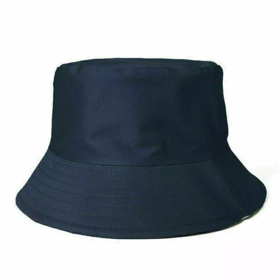 Navy Blue Bucket Hat in Cotton - Summer Hat for Men &amp; Women