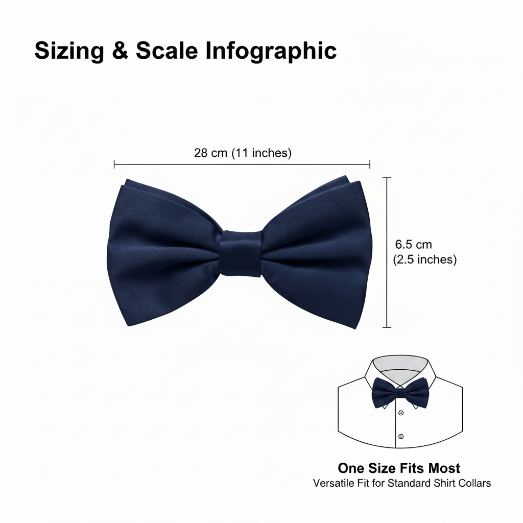 Navy Blue Bow Tie for Men