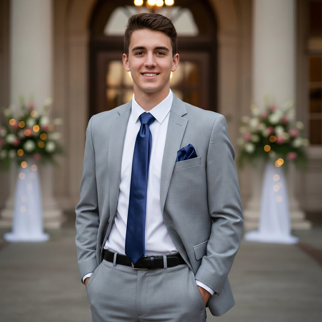 Navy Blue pocket squares for suits