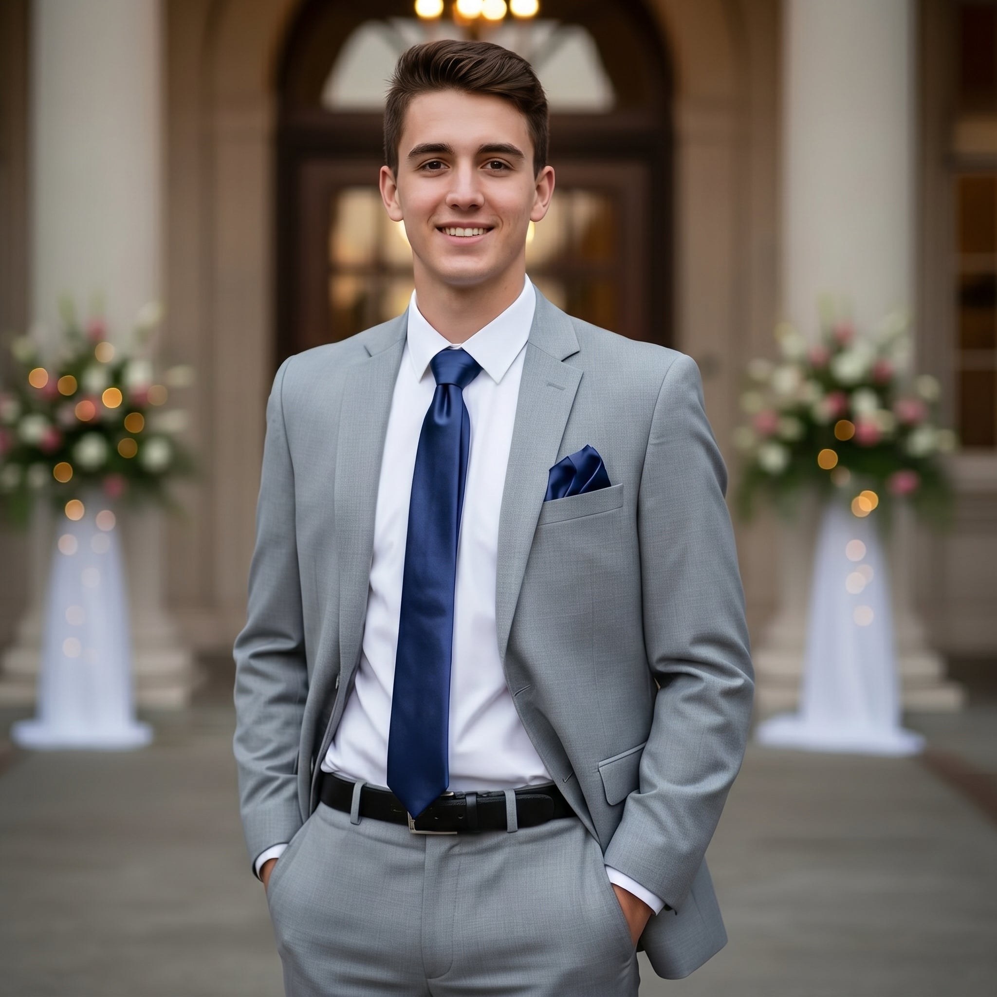 Navy Blue pocket squares for suits
