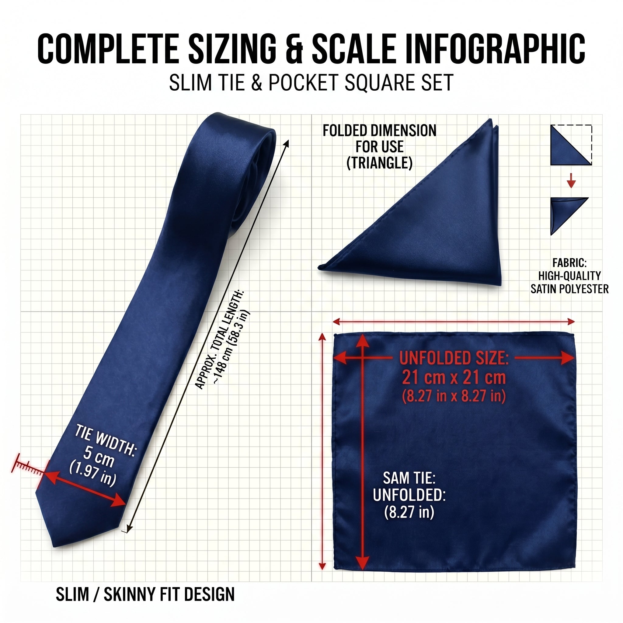 Navy Blue pocket squares for suits