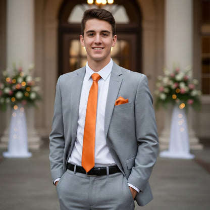 Orange folding of pocket square