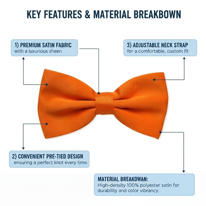 Orange Bow Tie for Men