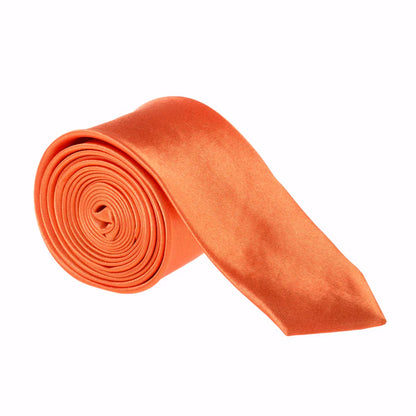 Orange Skinny Slim Tie