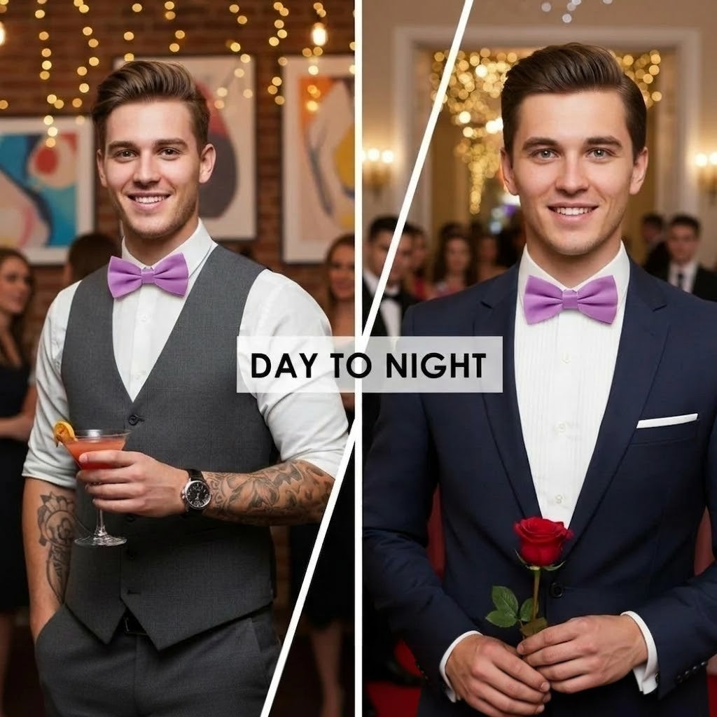 Purple Bow Tie for Men