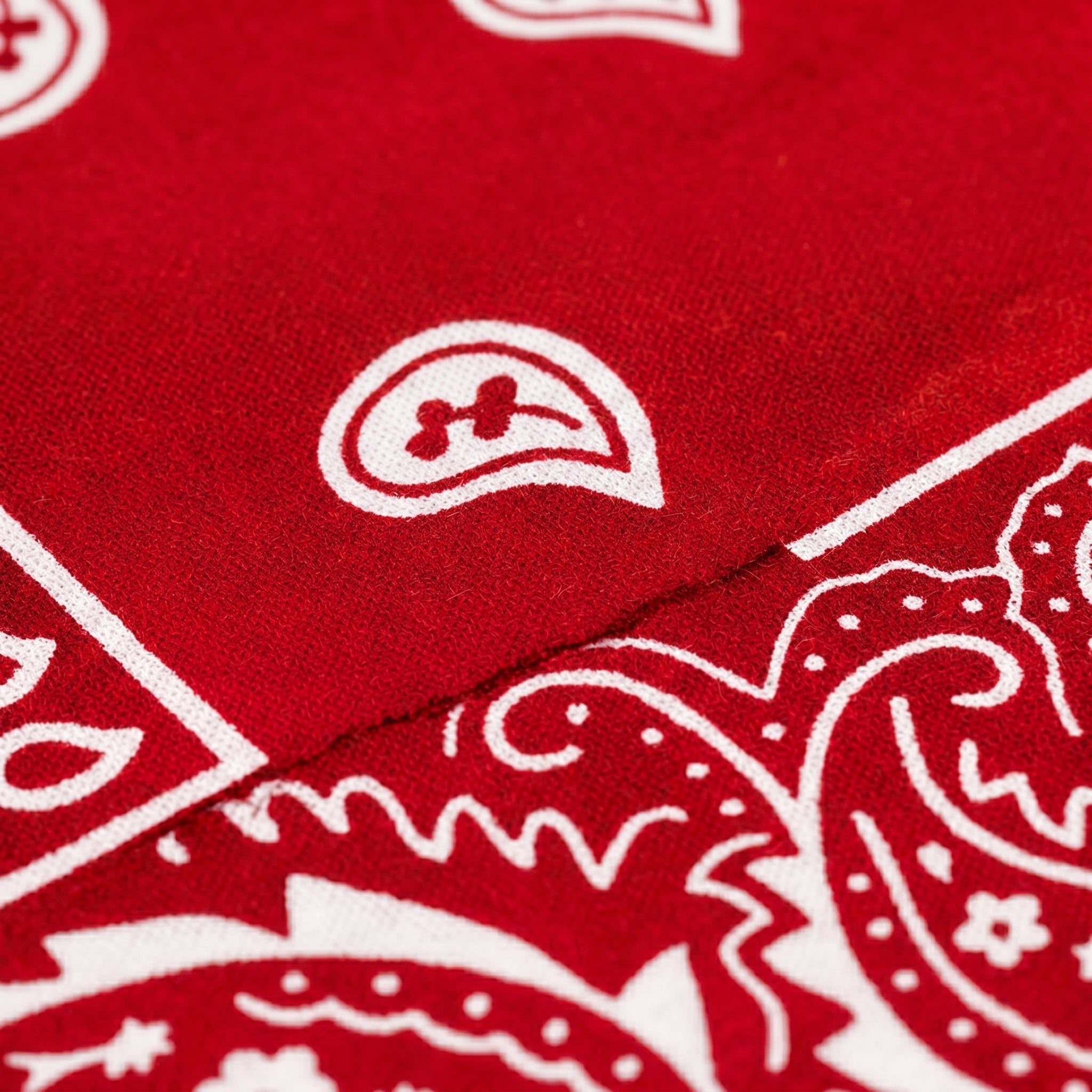 Red Paisley Polyester Bandana