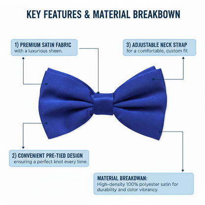 Royal Blue Bow Tie for Men
