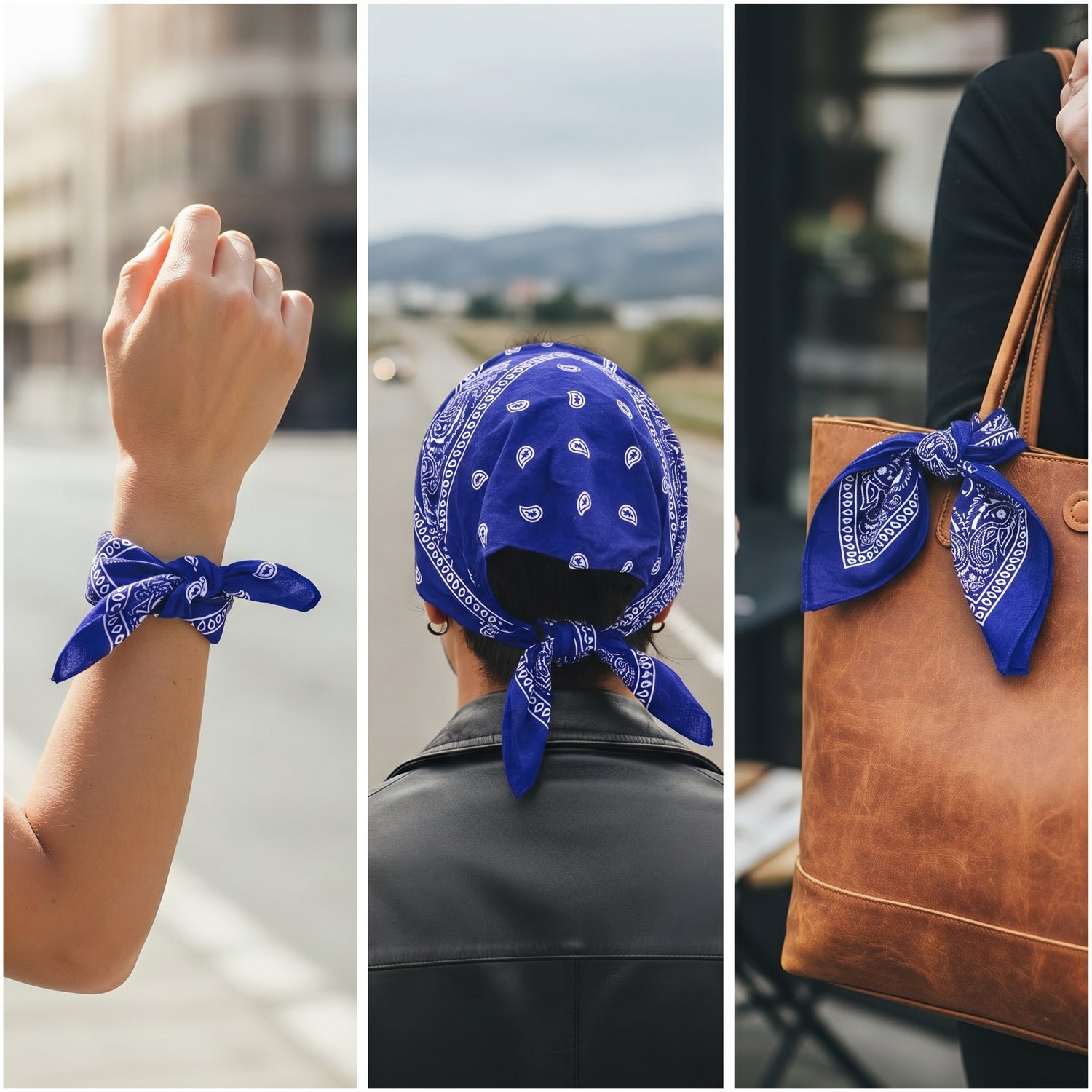 Royal Blue Paisley Cotton Bandana