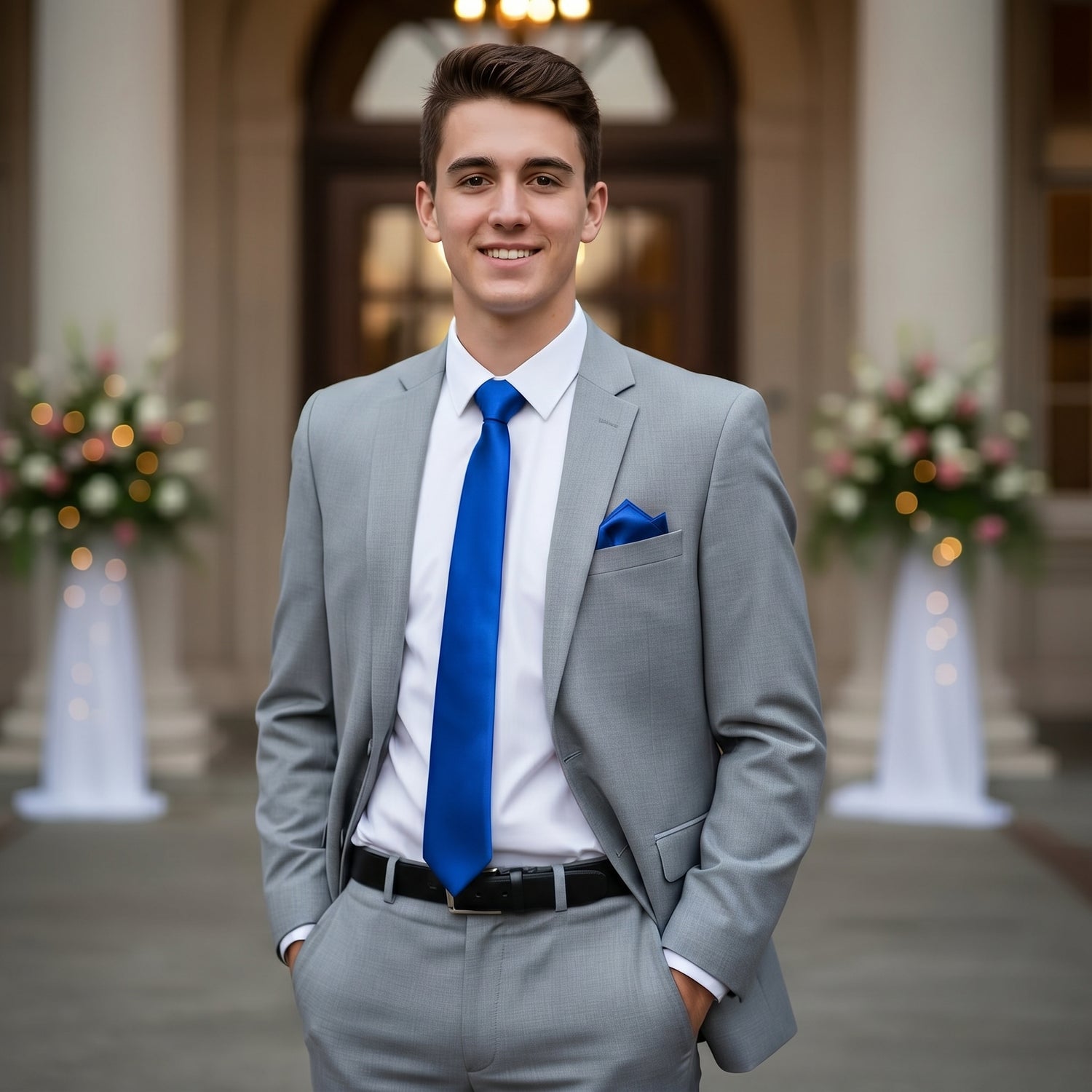 Royal Blue pocket squares for suits