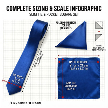 Royal Blue pocket squares for suits