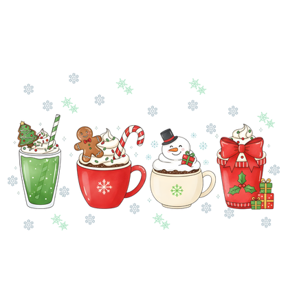 “Holiday Sips Collection” Sweatshirt – Festive Drinks-Themed Christmas Winter Jumper