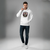 Aamera Mens Printed Hoodies Sweatshirt White