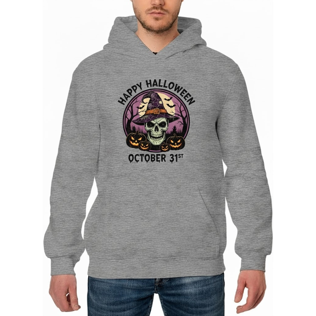 Mens Printed Hoodies Sweatshirt Gray