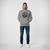 Aamera Mens Printed Hoodies Sweatshirt Gray
