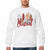White Christmas Pullover Sweatshirt with Gingerbread “MERRY Christmas” Pattern