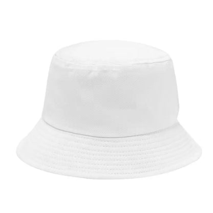 White Bucket Hat in Cotton - Summer Hat for Men &amp; Women