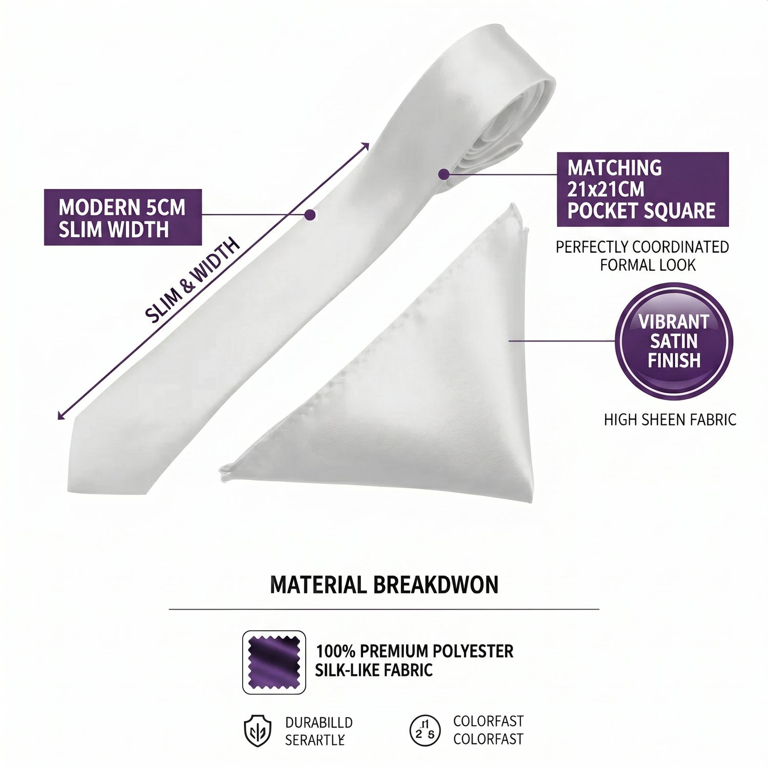 White folding of pocket square