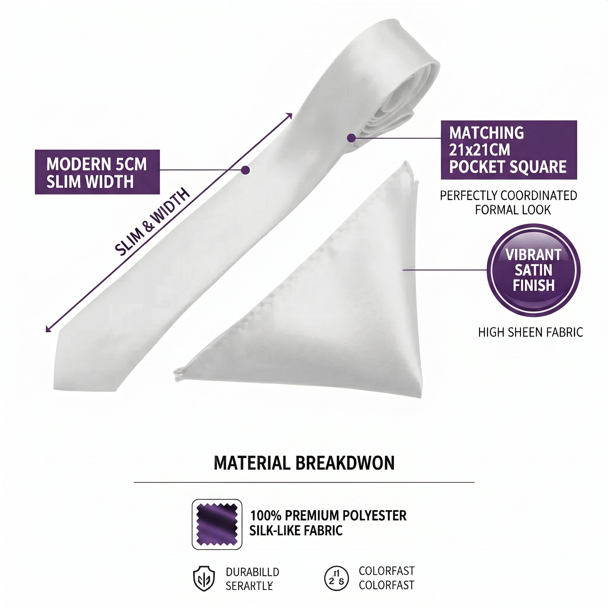 White folding of pocket square