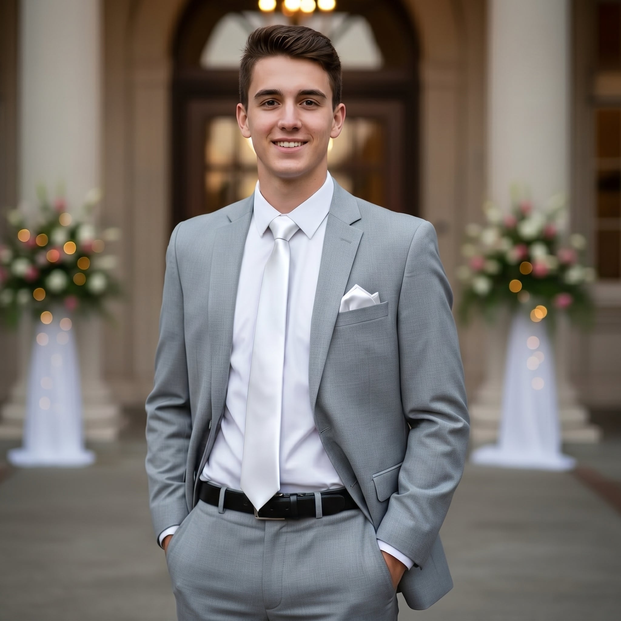 White folding of pocket square