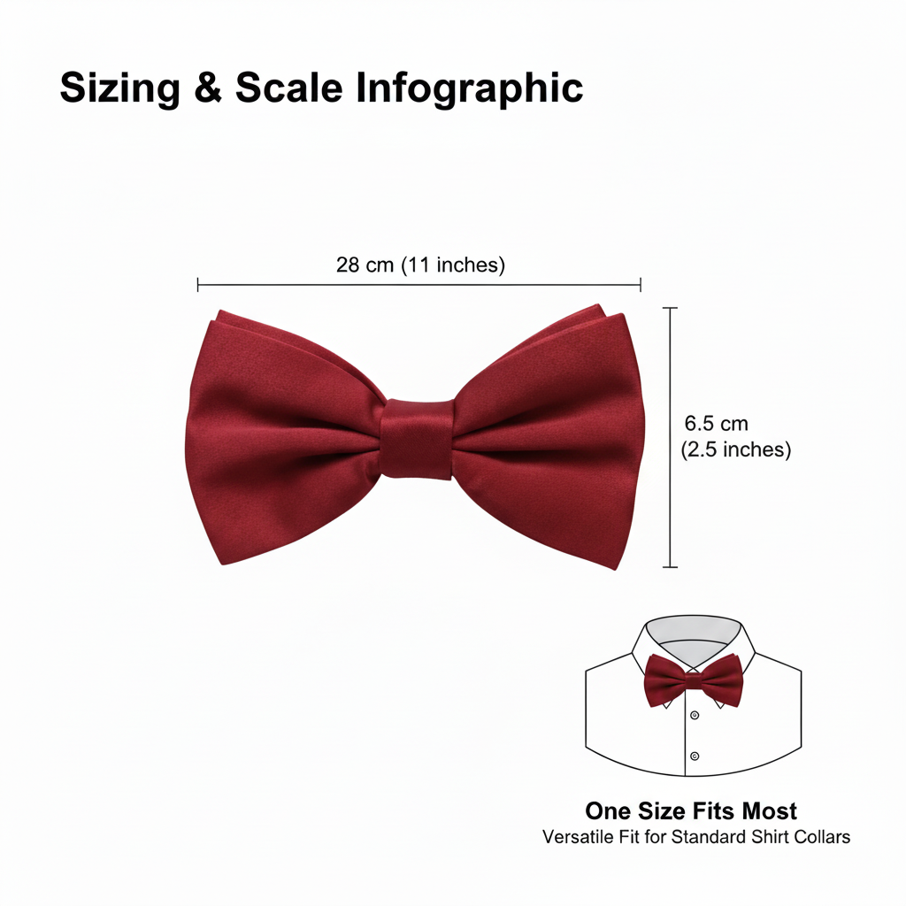 Wine Red Bow Tie for Men