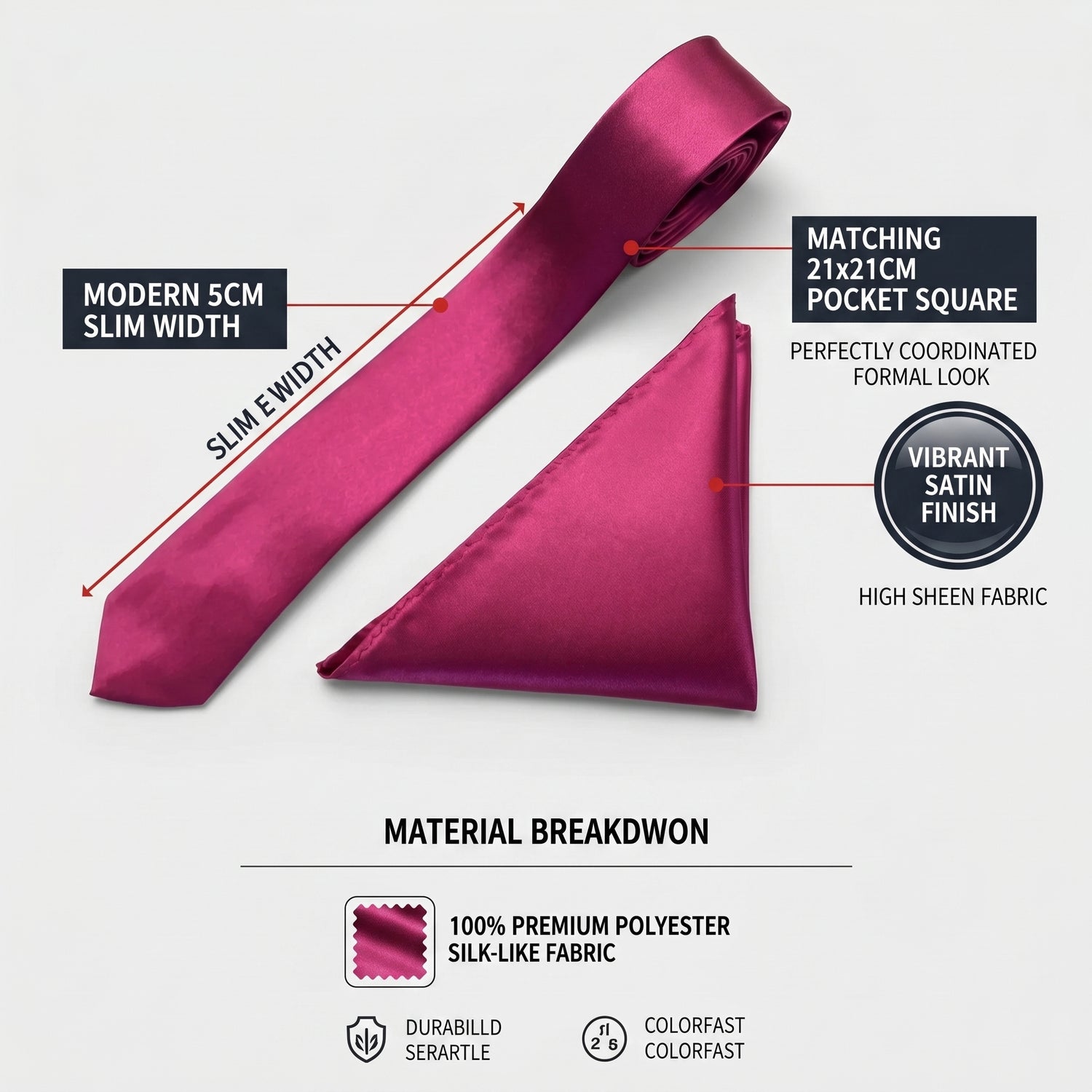 Wine Red folding of pocket square
