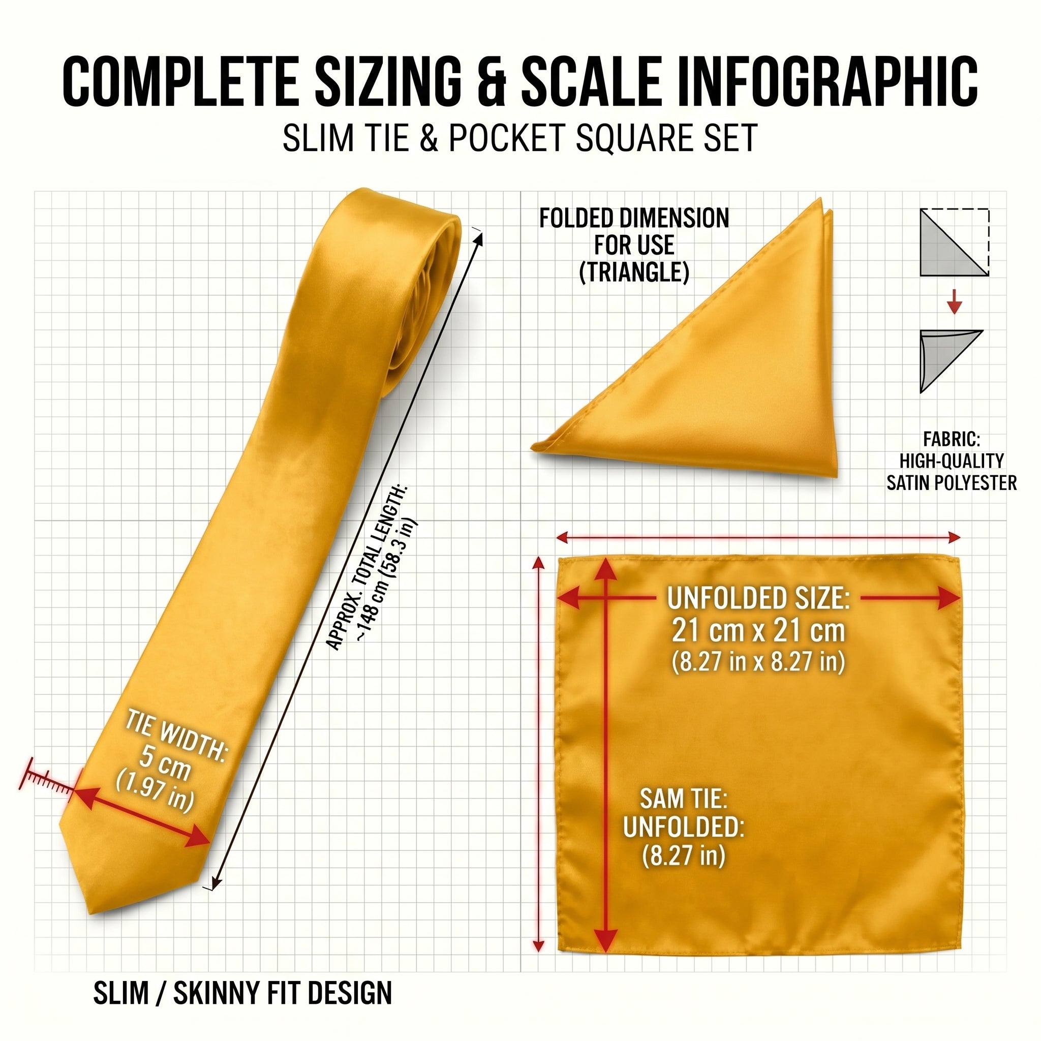Yellow folding of pocket square