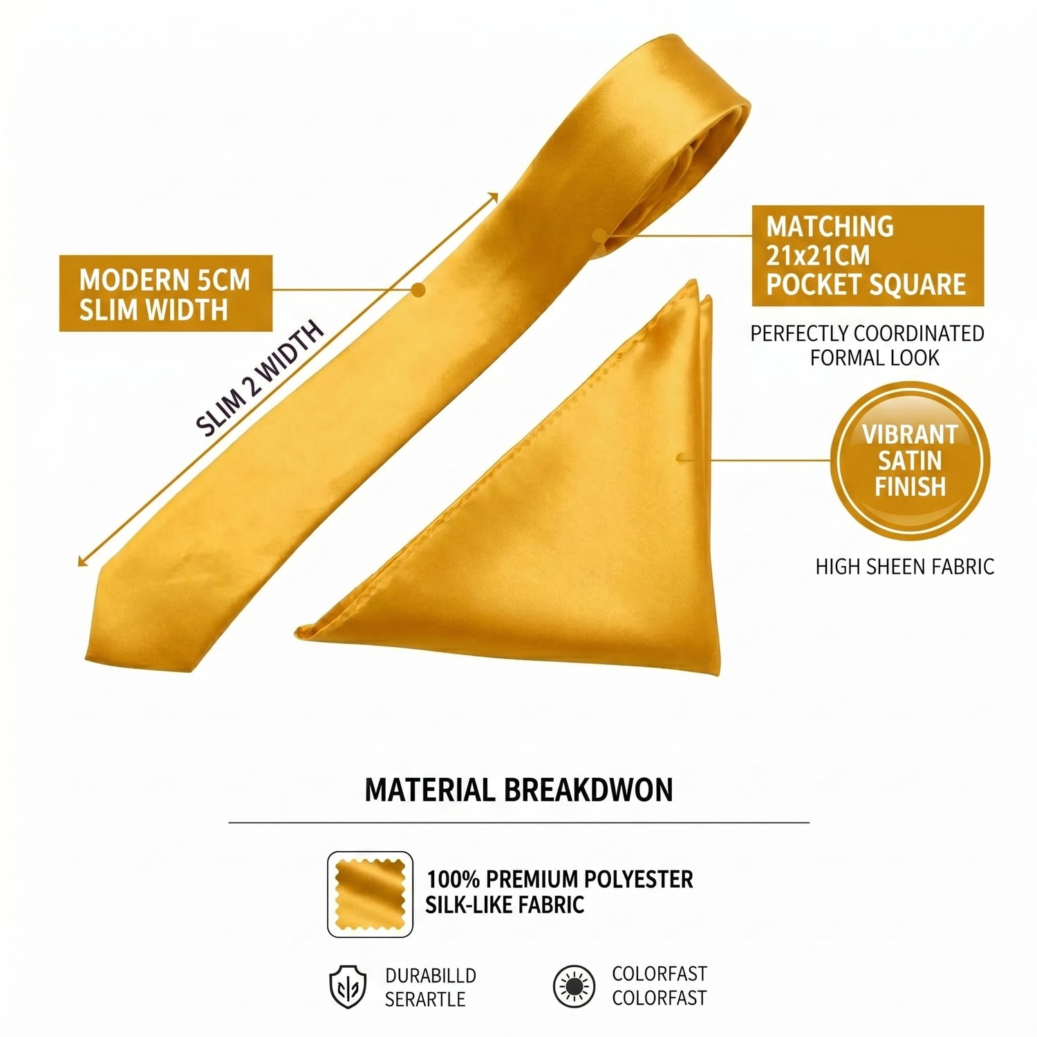 Yellow folding of pocket square