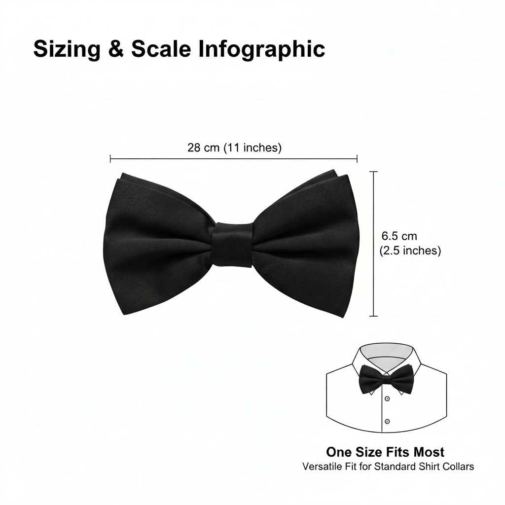 Black Bow Tie for Men
