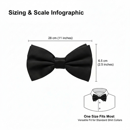 Black Bow Tie for Men