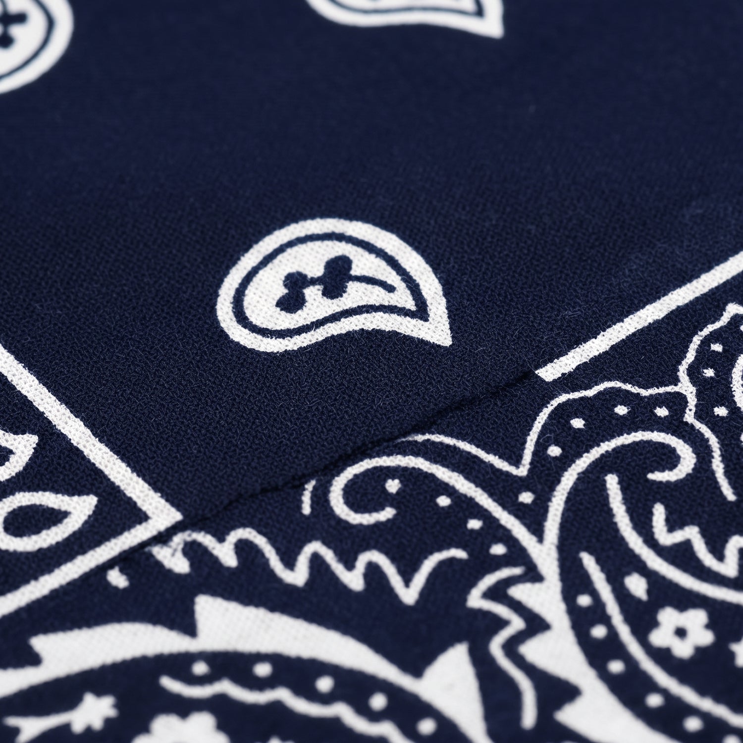 Navy Blue Paisley Cotton Bandana