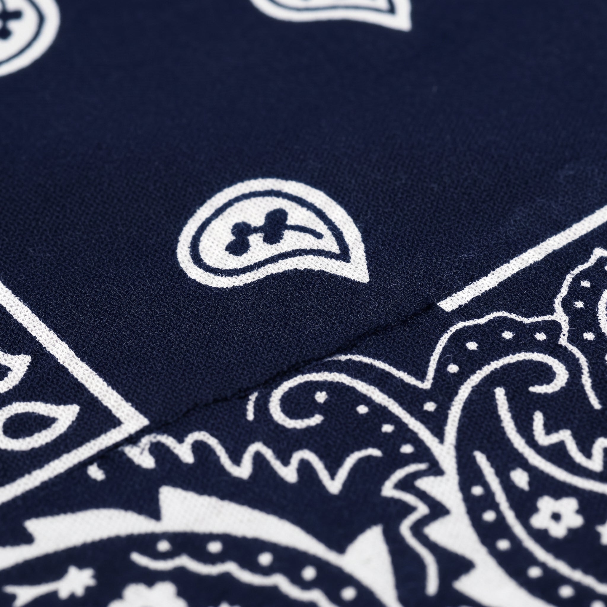 Navy Blue Paisley Cotton Bandana