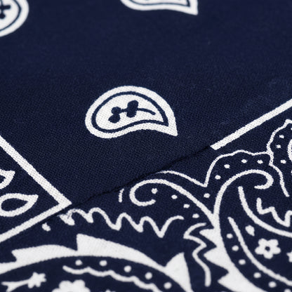 Navy Blue Paisley Cotton Bandana