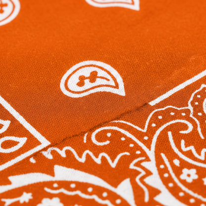 Orange Paisley Cotton Bandana in 3 Pack