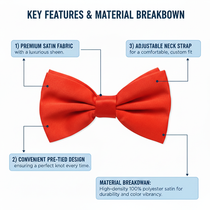 Red Bow Tie for Men
