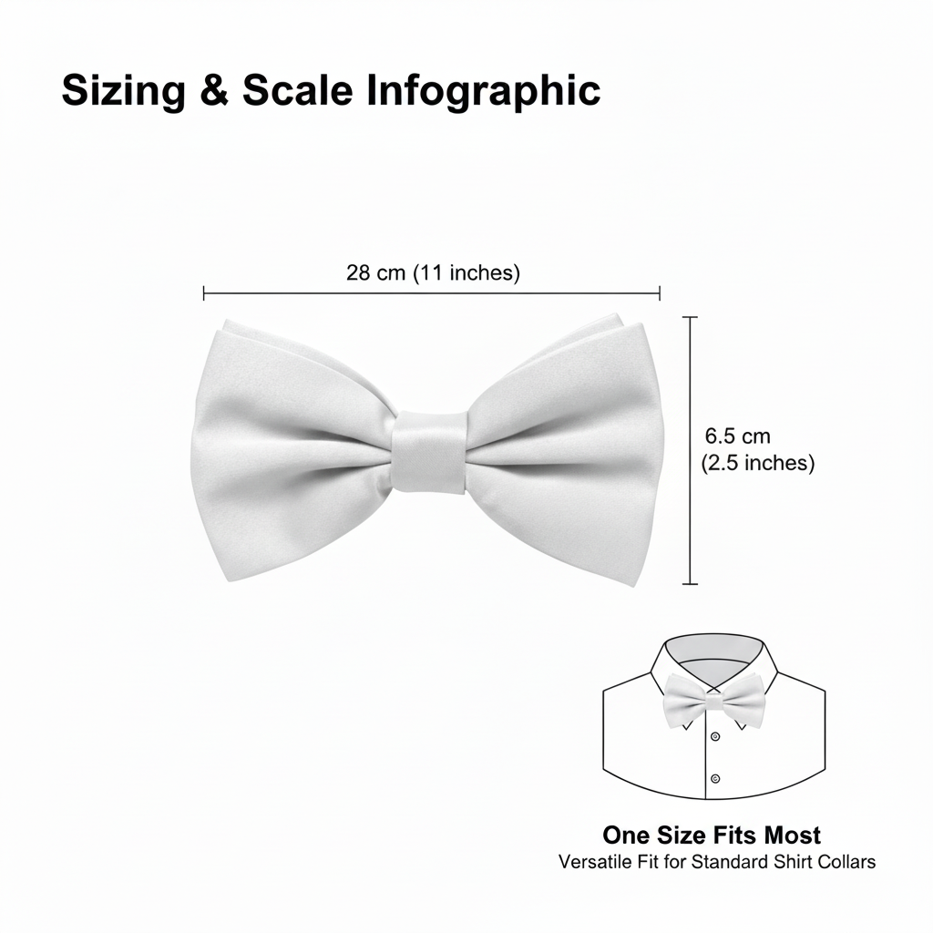 White Bow Tie for Men