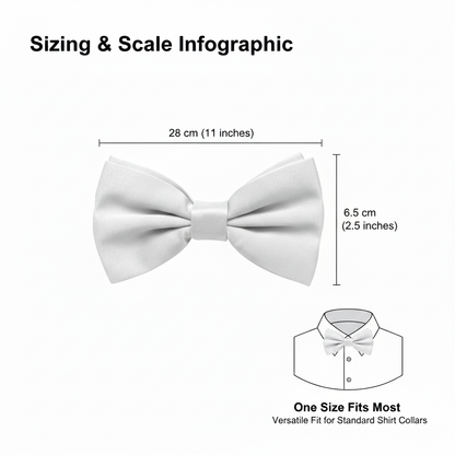 White Bow Tie for Men
